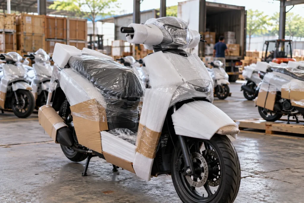 Chuẩn bị gửi xe máy đi tỉnh