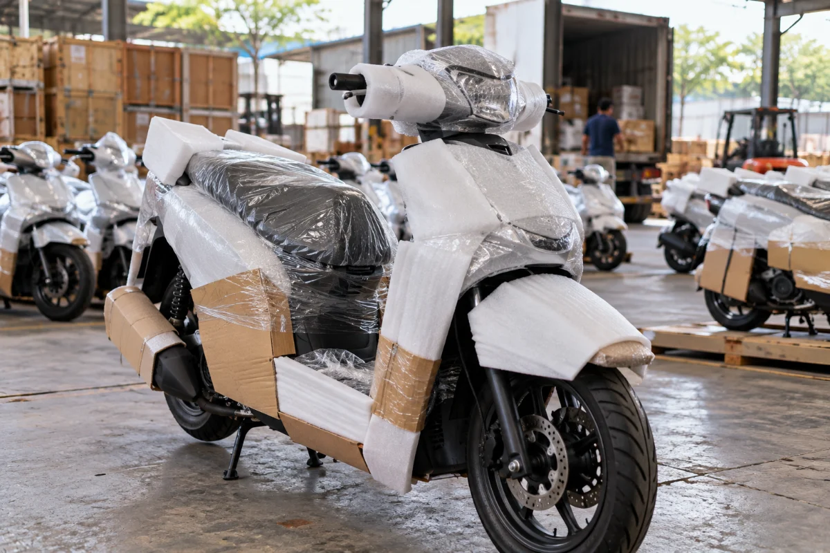 Chuẩn bị gửi xe máy đi tỉnh