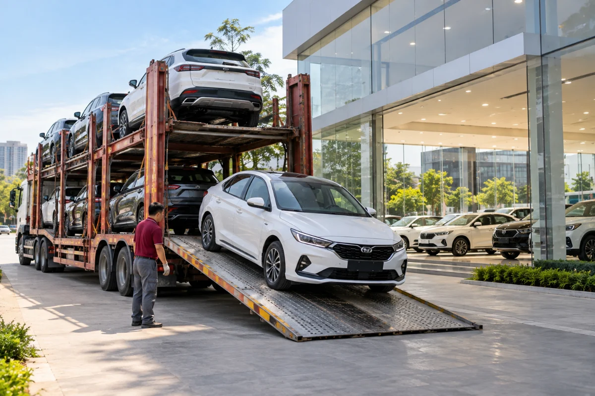 Giao xe cho đại lý, showroom
